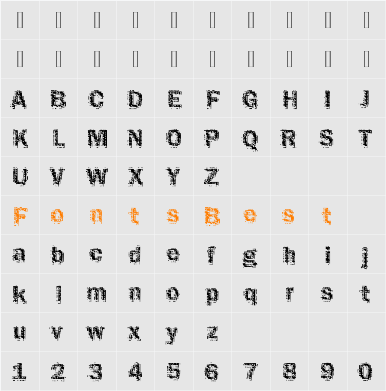 Funky28 Becker Character Map