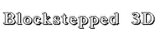Blockstepped 3D Font Image