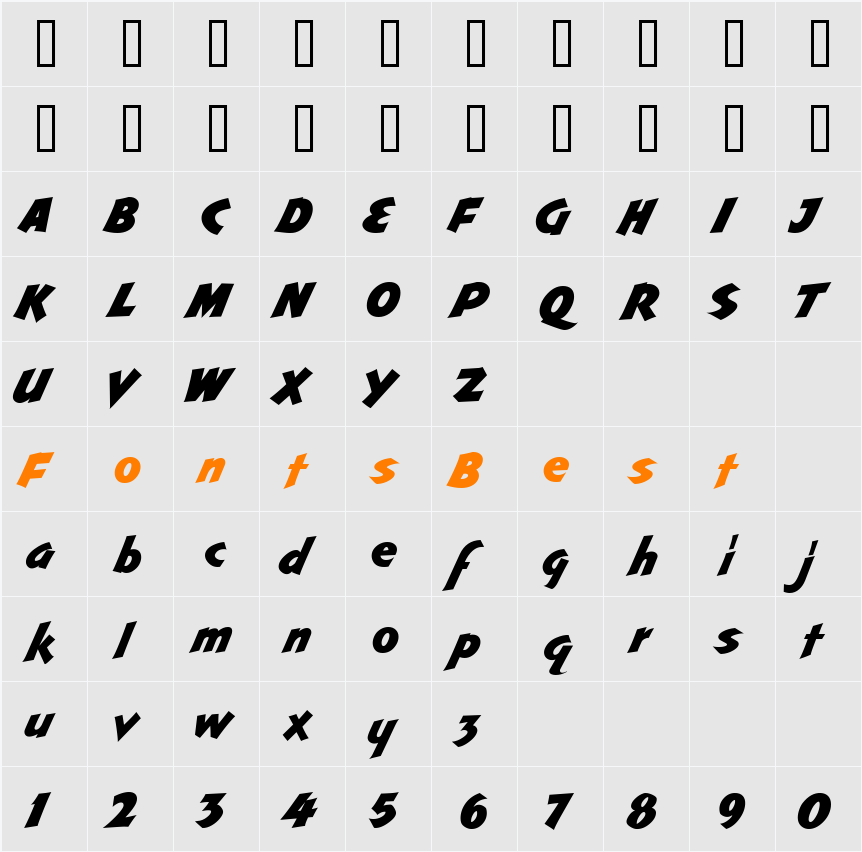 LHF Cincinnati Poster OVERSTROKE Character Map