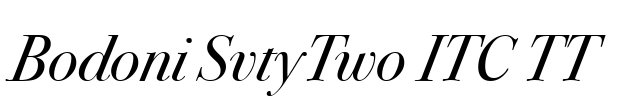 Bodoni SvtyTwo ITC TT Font Image