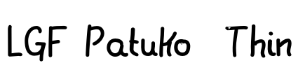 LGF Patuko  Thin Font Image