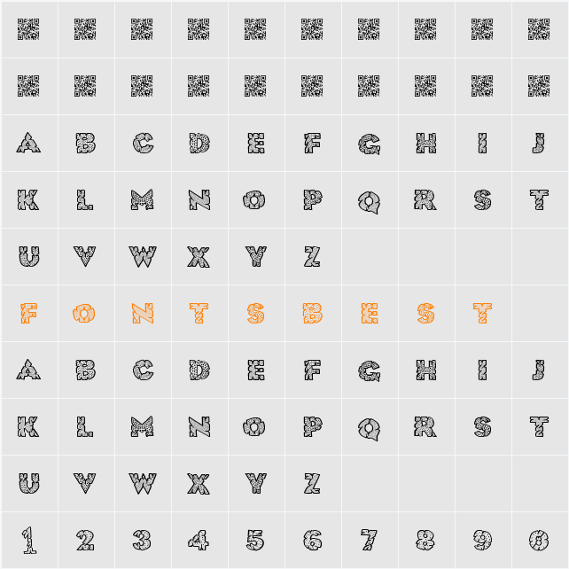HugeCrunch Character Map