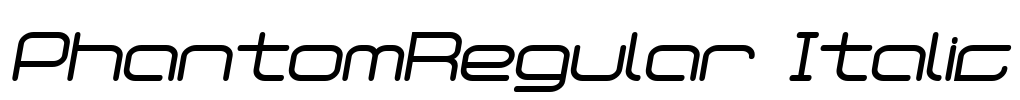 PhantomRegular Italic Font Image
