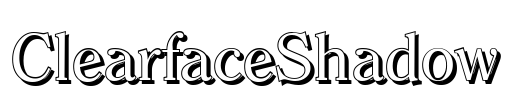 ClearfaceShadow Font Image