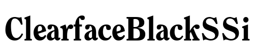 ClearfaceBlackSSi Font Image