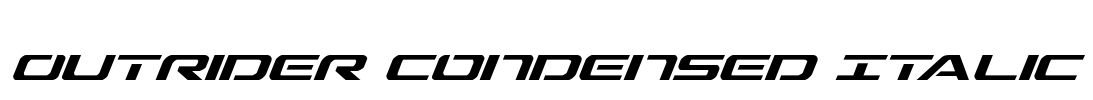 Outrider Condensed Italic Font Image