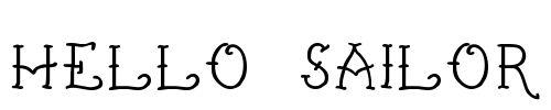 Hello Sailor Font Image