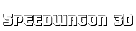 Speedwagon 3D Font Image