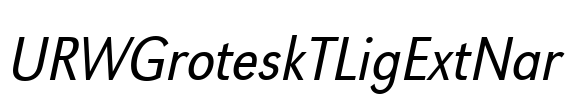 URWGroteskTLigExtNar Font Image