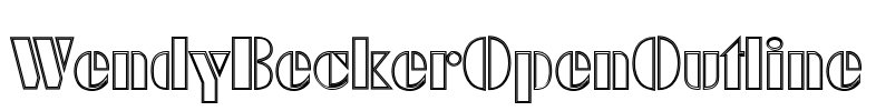 WendyBeckerOpenOutline Font Image
