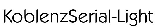 KoblenzSerial-Light Font Image