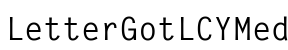 LetterGotLCYMed Font Image