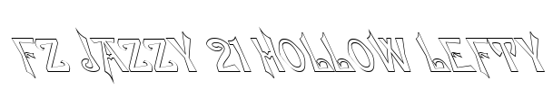 FZ JAZZY 21 HOLLOW LEFTY Font Image