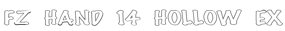 FZ HAND 14 HOLLOW EX Font Image