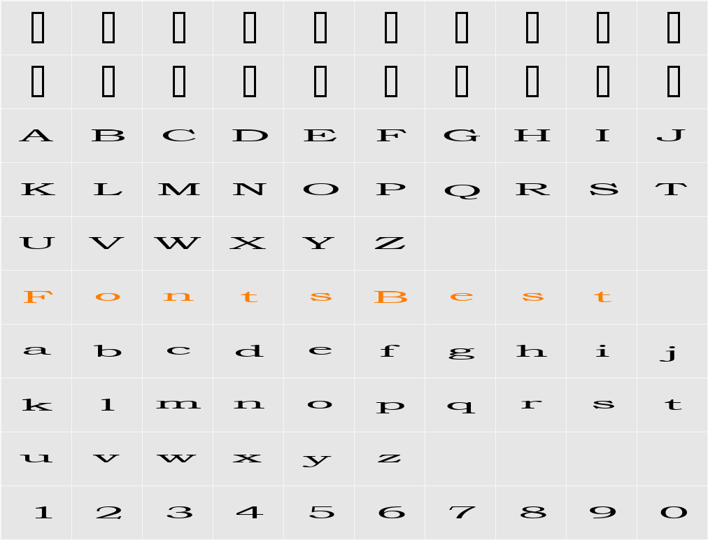 Steamroller Character Map