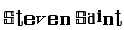 Steven Saint Font Image