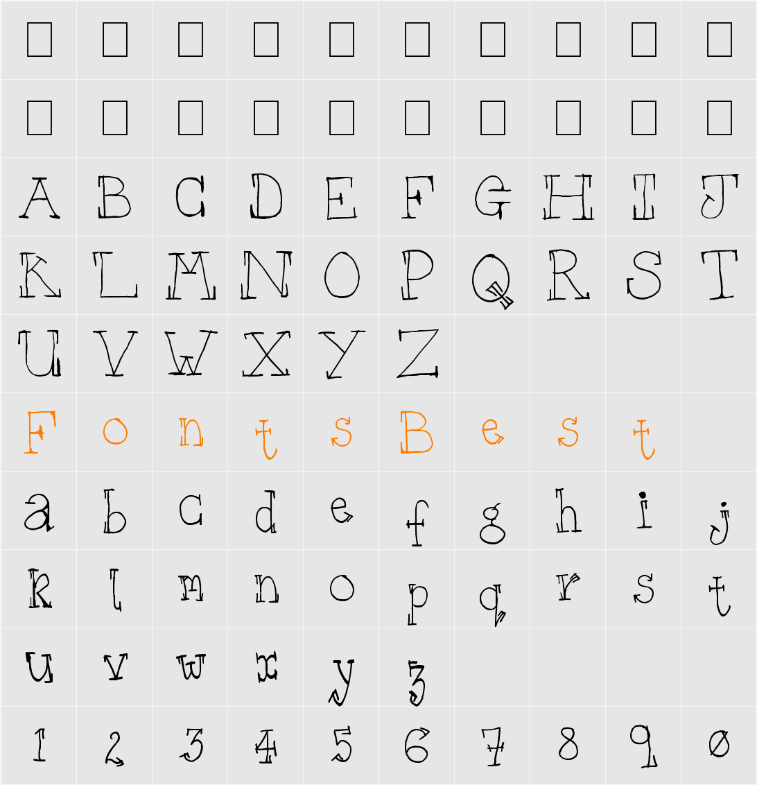 WS Serif Character Map