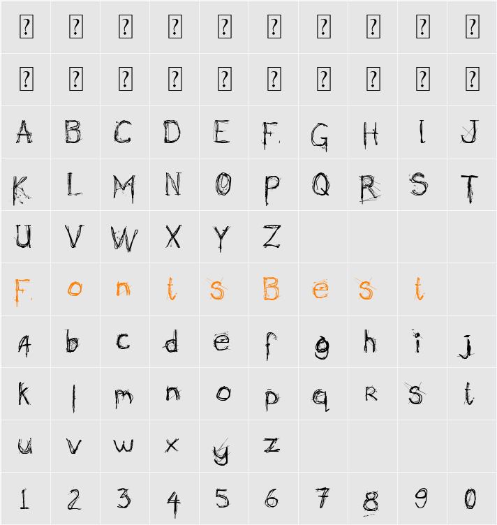 Secret Stick Character Map