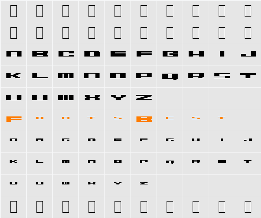 ZeroDegrees Character Map