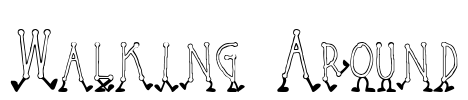 Walking Around Font Image