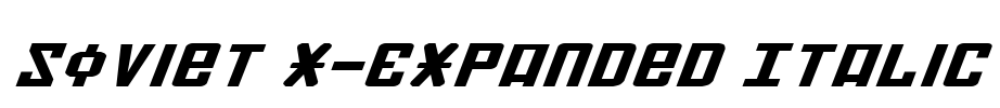 Soviet X-Expanded Italic Font Image
