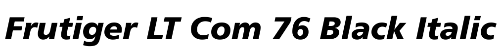 Frutiger LT Com 76 Black Italic