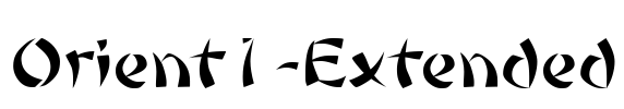 Orient1-Extended Font Image