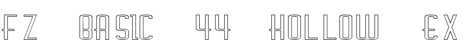 FZ BASIC 44 HOLLOW EX Font Image