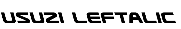 Usuzi Leftalic Font Image