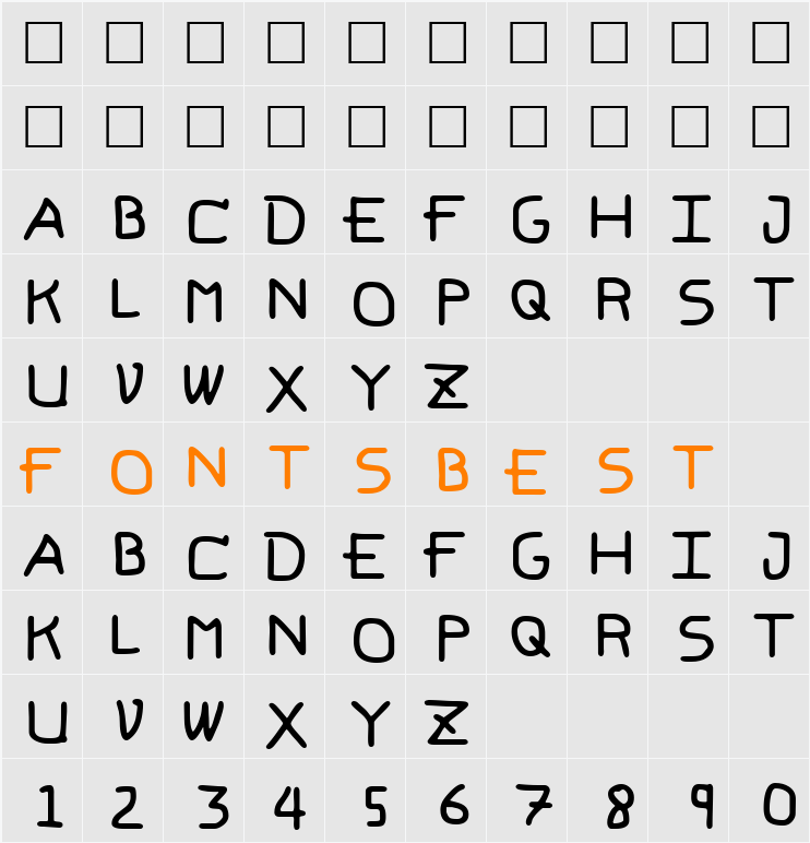 Pf_vvbf6 Character Map
