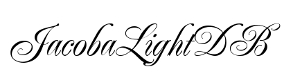 JacobaLightDB Font Image