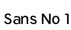 Sans No 1 Font Image