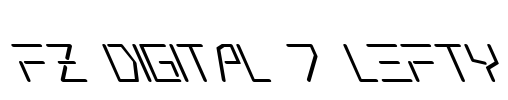 FZ DIGITAL 7 LEFTY Font Image