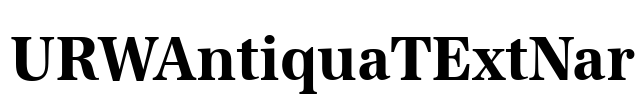 URWAntiquaTExtNar Font Image
