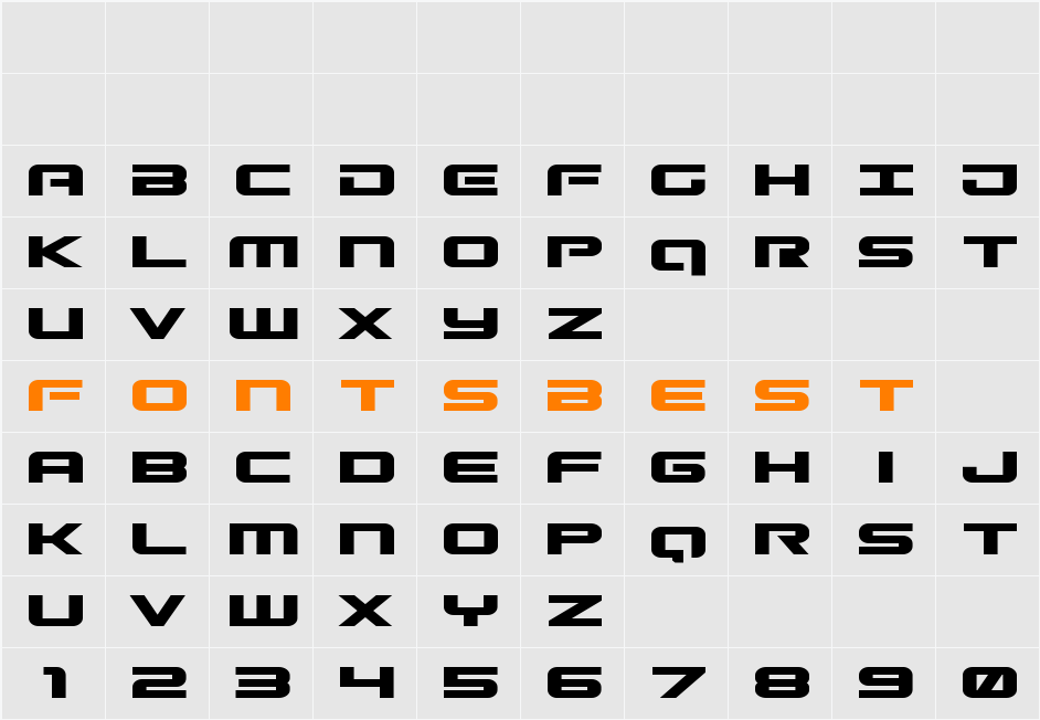 Gunship Expanded Character Map
