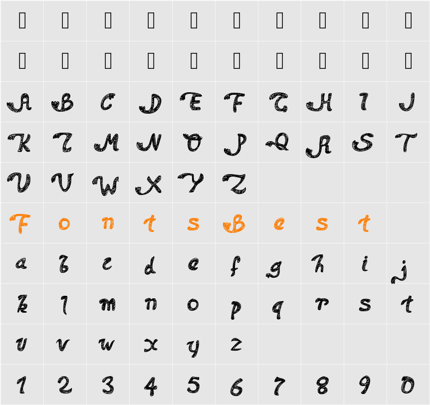 PWDolphins Character Map