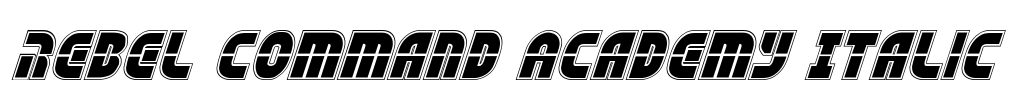 Rebel Command Academy Italic Font Image