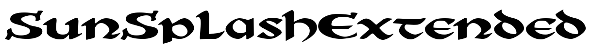 SunSplashExtended Font Image