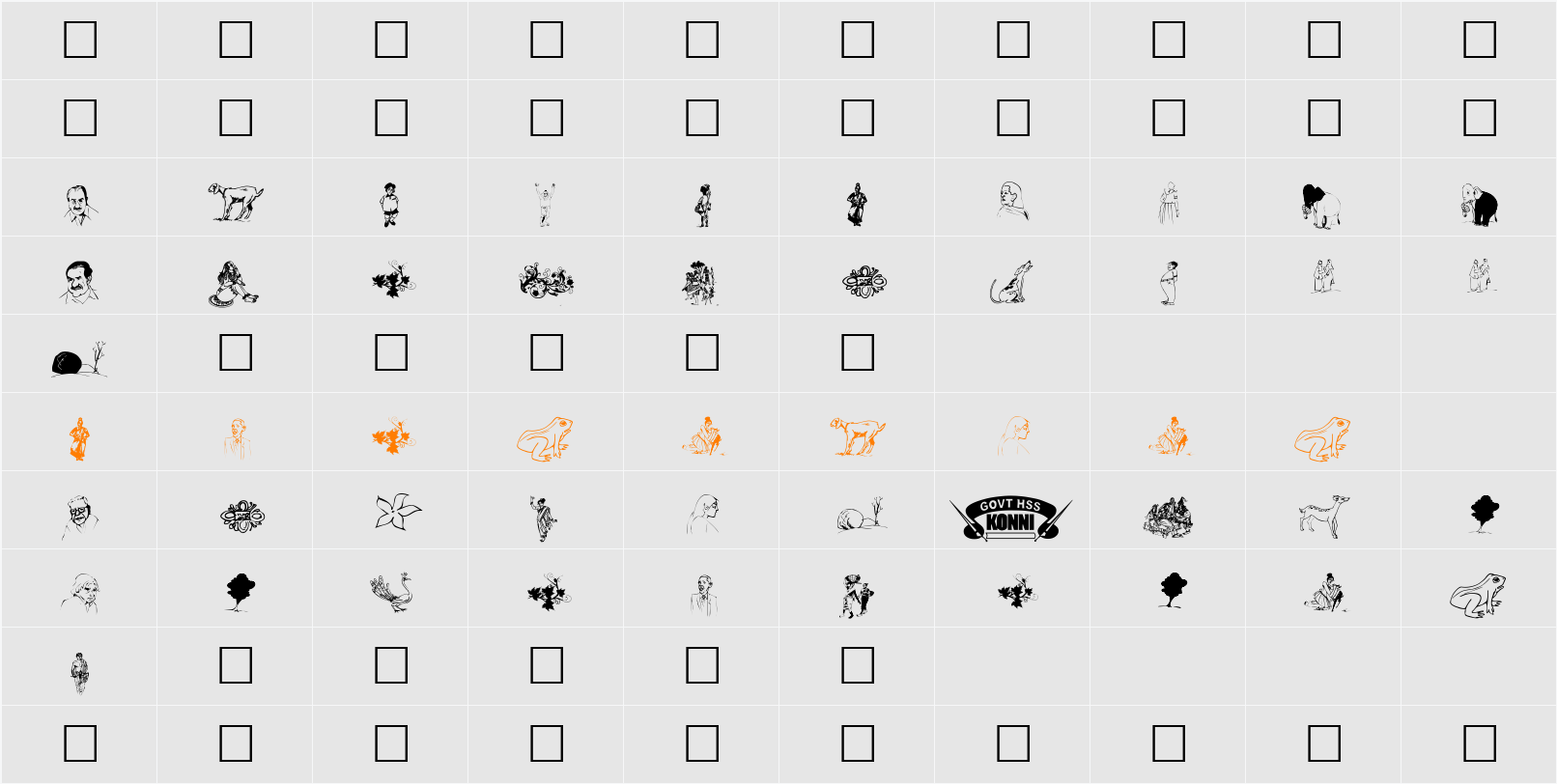 Bose_P Character Map