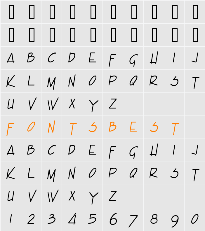 Enview Condensed Light Character Map
