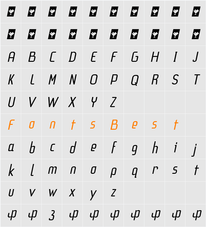 f3 Secuencia round ffp Character Map