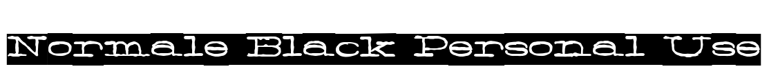 Normale Black Personal Use