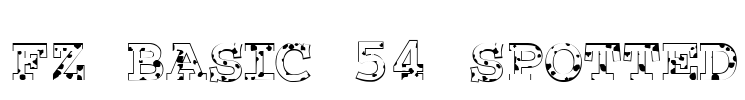 FZ BASIC 54 SPOTTED Font Image
