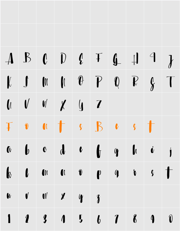 Sunbreath Character Map