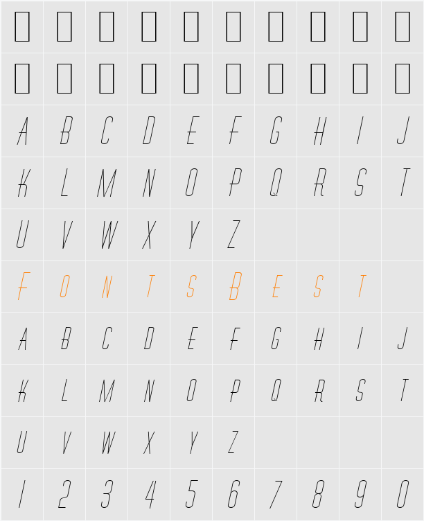 Wire-Extended Character Map