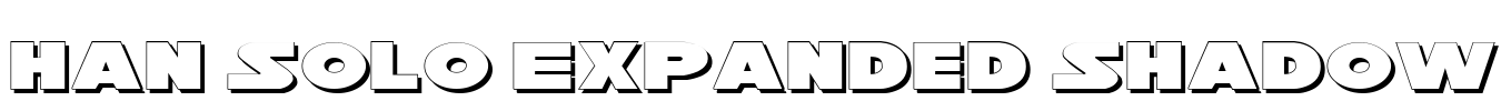 Han Solo Expanded Shadow Font Image
