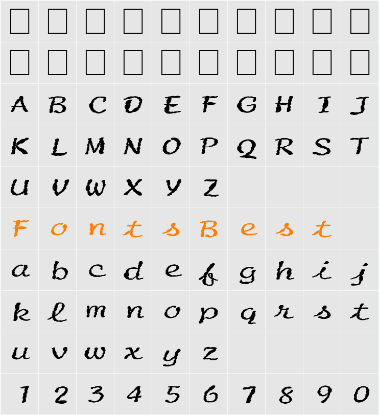 FZ HAND 20 MANGLED EX Character Map