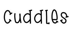 cuddles  Font Image
