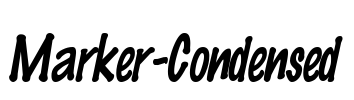 Marker-Condensed Font Image
