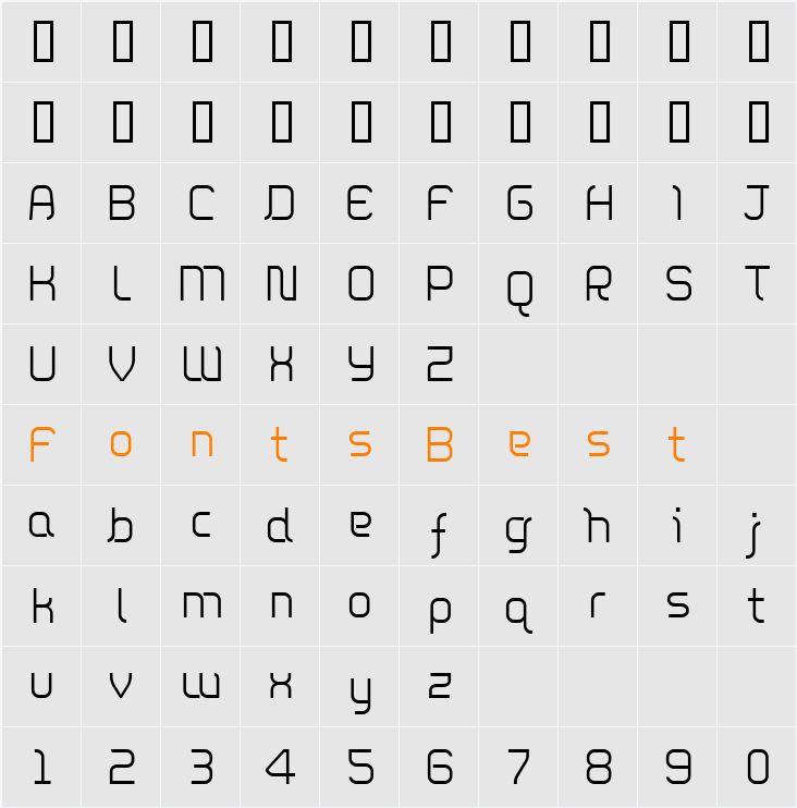 DieppeLight Character Map